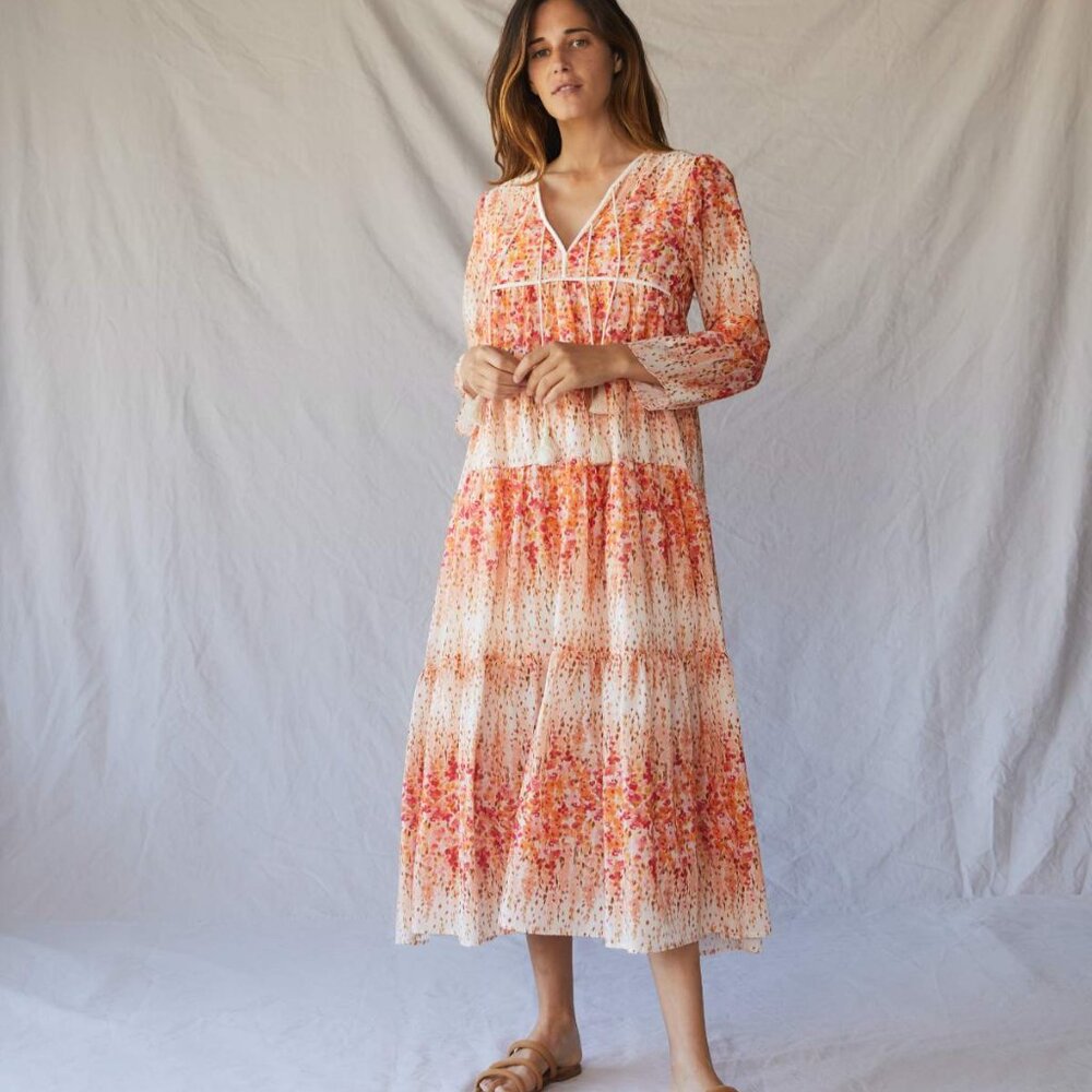 Christy Dawn Paloma Dress | Sunset Gladiola | Size S